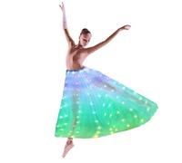 Foppla Tutu Skirt,LED Light Up Skirt for Women, Rechargeable Long Glow Dance Outfits Clothes for Halloween Christmas,Womens Skirts(colorful light)