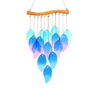 Foppla Wind Chimes for Garden,Stained Glass Leaves Wind Chime, Outdoor Hanging Decor,Handmade Garden Chimes for Windows, Patio,Backyard Decor(style 1)
