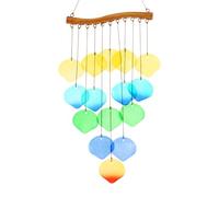 Foppla Wind Chimes for Garden,Stained Glass Leaves Wind Chime, Outdoor Hanging Decor,Handmade Garden Chimes for Windows, Patio,Backyard Decor(style 3)