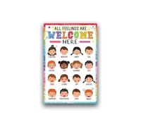 FOPURE All Feelings Are Welcome Here Poster - Emotions Chart for Classroom Decor, Social Emotional Learning SEL Wall-Art for Preschool Elementary(Unframed,08x12inch(20x30cm))