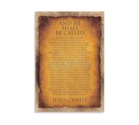 FOPURE And He Shall Be Called Wall Decor Scripture Art Print Promises of God for Home or(Unframed,16x24inch(40x60cm))