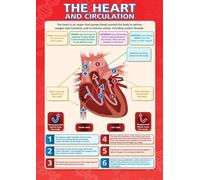 FOPURE Cardiovascular System Educational Poster, Labeled Heart Diagram with Blood Flow Illustration, Middle & High School Biology Classroom Decoration(Unframed,16x24inch(40x60cm))