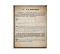 FOPURE Church Covenant and Beliefs Poster Canvas Wall-Art for Faith Based Living Room Bedroom Decor(Unframed,08x12inch(20x30cm))