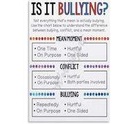 FOPURE Educational Wall-Art Bullying Prevention Kindness Matters Poster for Elementary School Classroom Playroom Wall Decor(Framed,12x18inch(30x45cm))