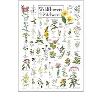 FOPURE Midwestern Prairie Wildflowers Framed Poster, Native Flower Species Wall-Art, Nature Lover Gift for Birthday, Teacher Appreciation, Home Office Decor(Unframed,12x18inch(30x45cm))
