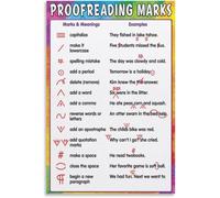 FOPURE Proofreading Marks Chart - Editing Symbols Educational for Teachers, Classroom Wall-Art and Writer Gift, Home Office Decor for Editors(Framed,08x12inch(20x30cm))