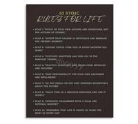 FOPURE Stoic Philosophy Rules For Life Canvas Wall-Art Inspirational Mindset Decor(Unframed,12x18inch(30x45cm))