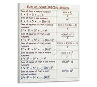 FOPURE Sum of Special Series Formulas Mathematics Poster Calculus Study Guide Reference Chart for College Students(Unframed,16x24inch(40x60cm))