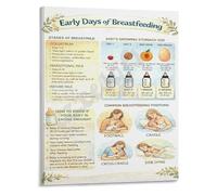 FOPURE Supporting Your Breastfeeding Journey Informative Poster Canvas Print for Bedroom(Framed,16x24inch(40x60cm))