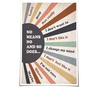 FOPURE Teaching About Boundaries Poster - Body & Respectful Behavior Educational Sign for School, Playroom & Counseling Office(Unframed,12x18inch(30x45cm))
