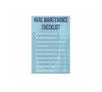 FOPURE The Homeowner’s HVAC Chart - Essential Maintenance Checklist & Tips, Vintage Blueprint Canvas Art for Laundry Room or Basement(Framed,08x12inch(20x30cm))