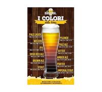 FOPURE Vintage Beer Color Chart Poster - SRM & EBC Scale Reference with Examples, from Pale to Black Stout - Wall Art for Home Bar, Man Cave, or Brewery(Unframed,12x18inch(30x45cm))