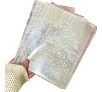 Fopytu 10 Pcs Photo Sleeve Inserts, 4 Pocket Page Protector, Clear Kpop Photocard Sheets for A5 6 Ring Binder, Card Sleeve Pages for Game Cards, Photocard