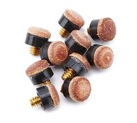 Fopytu 10 Pcs Screw on Tips 13mm Pool Cue Tips Hard Leather Screw-on Tips for Pool Cues and Snooker