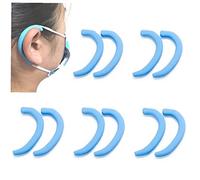 Fopytu 10 Pcs Silicone Ear Protector Caps, Anti Slip Mask Ear Grips Hook, Prevent Earaches and Reduce Pressure Marks for Kids Adults