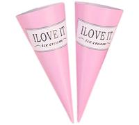 Fopytu 100pcs Snow Cone Cup Ice Cream Cone Cup Disposable Paper Sleeve Cup Desserts Packing Supplies for Shaved Ice Slush Sorbet