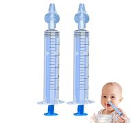 Fopytu 2 Pcs Baby Nasal Aspirator, 10ml Syringe Nasal Irrigator, Reusable Silicone Nasal Suction Tip, Nose Cleaner Rinsing Device