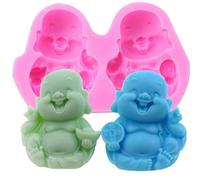Fopytu 3d Buddha Mould Cute Buddha Candle Mold Wax Melt Molds Epoxy Resin Mould Craft Art Silicone Soap Mold Diy Handmade Soap Molds