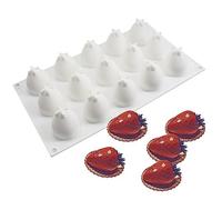 Fopytu 3d Strawberry Silicone Cake Mold, Silicone Baking Mold Mousse Dessert Molds Ice Cube Jello Cake Chocolate Truffle Mold Pastry Ice Cream Mould