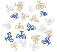 Fopytu 50 Pcs Hanukkah Glitter Confetti Jewish Confetti Menorah Shape Hanukkah Confetti Hanukkah Decorations Hanukkah Ornament Table Decor