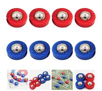 Fopytu 8 Pcs Mini Shuffleboard Replacement Pucks Equipment Rollers Shuffleboard Curling Accessories