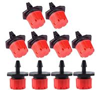 Fopytu Adjustable Irrigation Drippers, 10pcs Micro Bubbler Drip Irrigation Adjustable Emitter Stake Water Drippers Water-saving 8-hole Evenly Irrigated