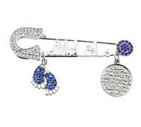 Fopytu Baby Brooch Pin Muslim Islam Scarf Pin Mashallah in Arabic Turkish Brooch Arab Turkish Islam Quran Religious Jewelry