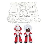 Fopytu Christmas Metal Cutting Christmas Mrs Santa Claus Die Cuts Stencils for Card Making Album Paper Scrapbooking Diy Décor
