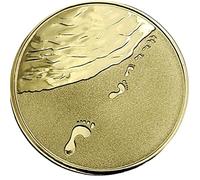 Fopytu Commemorative Coin When You Saw Only One Set of Footprints It Was Then That I Carried You Romantic Collectible Coin Badge Gift