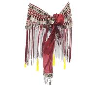 Fopytu Dance Hip Scarf Tassel Wrap Skirt Tribal Design Belt Belly Dance Accessories for Festival Cosplay Bikini Dress