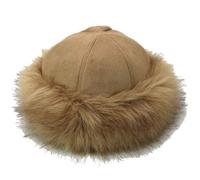 Fopytu Faux Fur Trimmed Winter Hat for Women Classy Russian Hat with Fleece Windproof Fox Fur Mongolia Cap