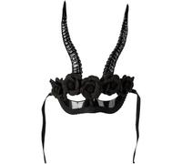 Fopytu Gothic Half Face Mask Vintage Horn Mask Half Mask for Women,Halloween Antelope Horn Mask for Cosplay Performance