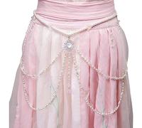 Fopytu Hanfu Waist Chain Ancient Costume Accessories Pearl Belt Song Dynasty Tang Ancient Style Waist Jewelry