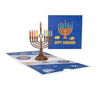 Fopytu Happy Hanukkah 3d Greeting Card, Jewish New Years Card Postcard for Blessings, Seasons Greetings, Holiday Tradition