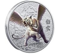 Fopytu Lucky Chinese Ancient Mythical Creatures Commemorative Coin Collection Challenge Coin Badge Souvenir Gift