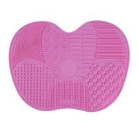Fopytu Makeup Brush Cleaning Mat Cosmetic Brush Silicone for Washing Rinsing Preserving Professional Cosmetic Brushes Rosy
