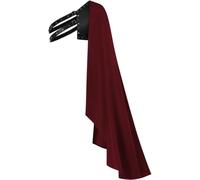 Fopytu Medieval Steampunk Cloak Shawl Knight Costume Retro Gothic Half Shoulder Cloak Vintage Shoulder Cape Halloween Cosplay Costume