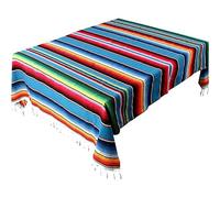 Fopytu Mexican Blanket with Tassel Bright Colorful Stripe Rainbow Throw Blanket Yoga Beach Blanket Tablecloth Sofa Cover Home Decorations