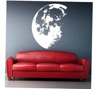Fopytu Moon Wall Sticker Outer Space Moon Decal Wall Art Mural Vinyl Wall Decor Removable Sticker