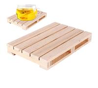 Fopytu Pallet Coaster, Mini Wooden Beer Support for Glasses, Cups, for Home Restaurant Office and Bar