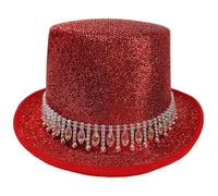 Fopytu Party Hat Glittering Magician Hat Jazz Caps for Adult Shiny Hip-hop Hats Costume Accessories for Carnival Party Christmas Celebration Weddings