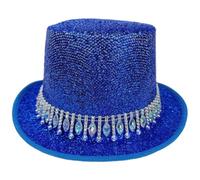 Fopytu Party Hat Glittering Magician Hat Jazz Caps for Adult Shiny Hip-hop Hats Costume Accessories for Carnival Party Christmas Celebration Weddings