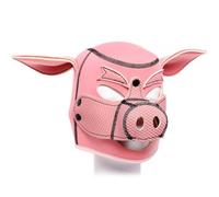 Fopytu Piggy Hood Full Face Mask Neoprene Animal Head Mask Funny Head Mask for Halloween Costume Party Cosplay Props
