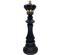 Fopytu Resin Chess Pieces Sculpture Ornament International Chess Figurines Retro Home Decor Simple Modern Chess Pieces Ornaments for Desktop