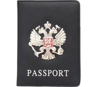 Fopytu Russian Double Eagle Passport Holder Cover Wallet Travel Essentials RFID Blocking Leather Card Case Travel Accessories for Women Men