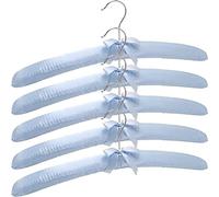 Fopytu Satin Padded Hangers Foam Padded Hangers for Clothing, 5 Pcs Premium Coat Hangers for Closet, Bride Hanger for Wedding Dress, Sweater Hangers