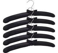Fopytu Satin Padded Hangers Foam Padded Hangers for Clothing, 5 Pcs Premium Coat Hangers for Closet, Bride Hanger for Wedding Dress, Sweater Hangers