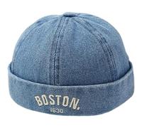 Fopytu Vintage Boy Docker Cap Cartoon Bear Brimless Hat Kids Breathable Cotton Beanie Hats Solid Spring Landlord Sailor Cap
