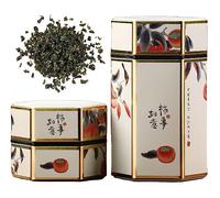 Fopytu Vintage Style Hexagon Tea Storage Containers, Airtight Tea Canister, 3.15*5.91inch/80*150mm