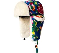 Fopytu Winter Trapper Hat for Men Women, Northeast Chinese Floral Winter Warm Skiing Cap with Ear Flaps, Ushanka Hat, Bomber Hats, Russian Hat